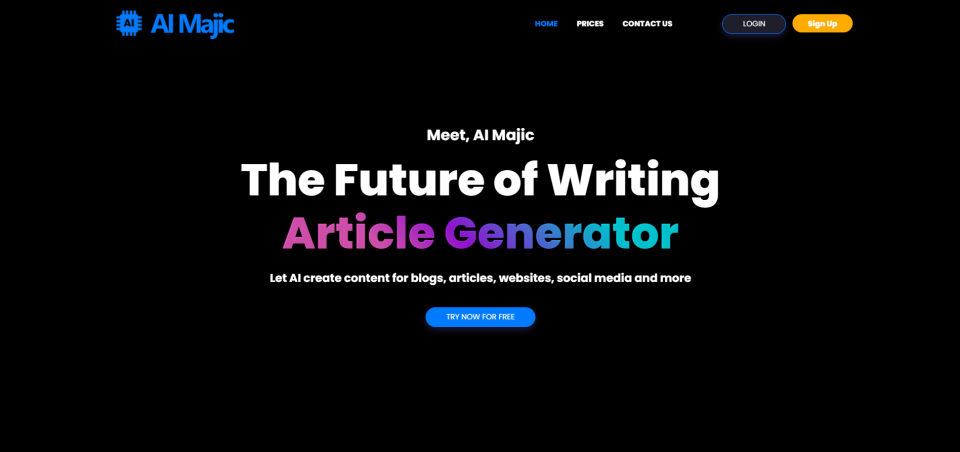 AI Majic home page