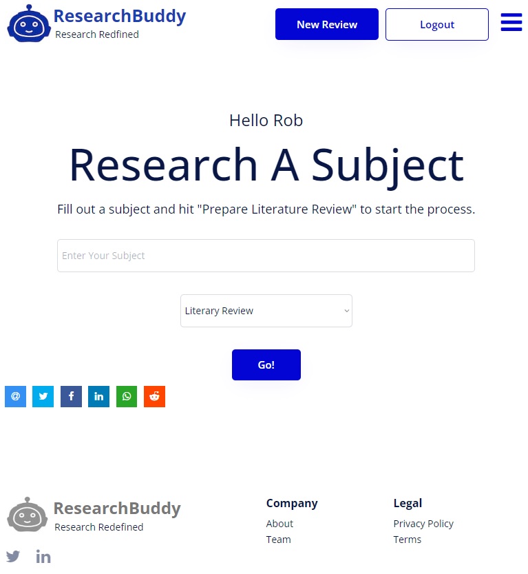 ResearchBuddy 1.0