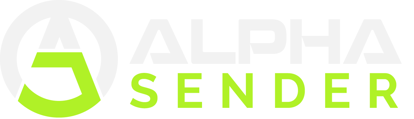 Alpha Sender 的主要品牌標誌